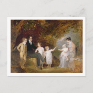 Group Portrait in a Wooded Landscape Postcard