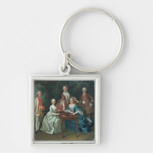 Group portrait of the Harrach family playing Key Ring