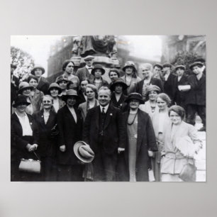 Group portrait of trade unionists poster