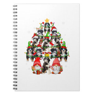 Group Santa Reindeer Elf Bernedoodles As Christmas Notebook