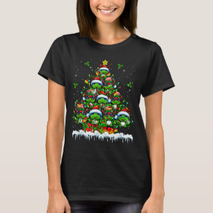 Group Santa Reindeer Elf Frogs Xmas Tree Colorful  T-Shirt