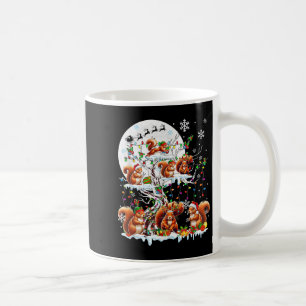 Group Santa Reindeer Elf Squirrels On Tree Christm Coffee Mug