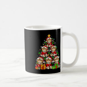Group Santa Scottish Folds As Xmas Tree Colourful Coffee Mug
