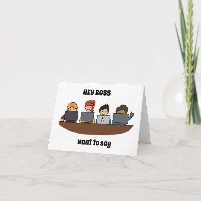 *GROUP SAYS* HAPPY BIRTHDAY **BOSS** CARD (Front)