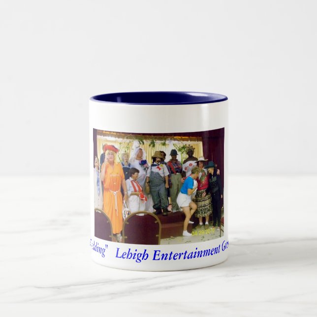 group shot, "Mock Wedding"   Lehigh Entertainme... Two-Tone Coffee Mug (Center)