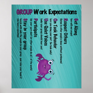 Group Work Expectations Classroom Poster