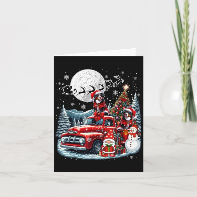 Group Xmas Gnome Santa Entlebucher Mountains On Ck Card (Front)