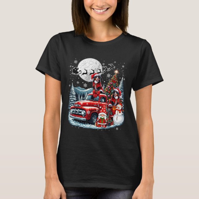 Group Xmas Gnome Santa Entlebucher Mountains On Ck T-Shirt (Front)