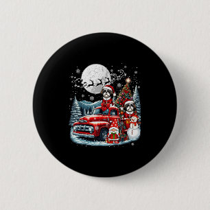 Group Xmas Gnome Snowman Santa Shih Tzus On Ckup T 6 Cm Round Badge