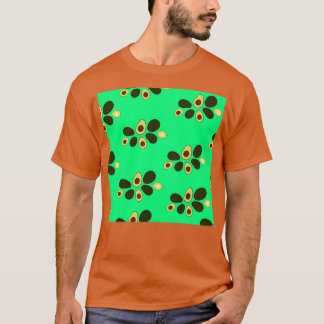 grouped avocados pattern with blue background T-Shirt
