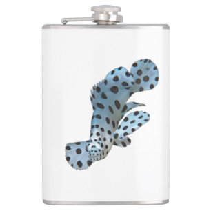 Grouper - Abstract Design - Cut out of a photo    Hip Flask