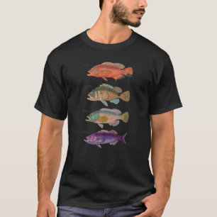 Grouper Fish Fishing Sea Bass Angling Gulf Caribbe T-Shirt