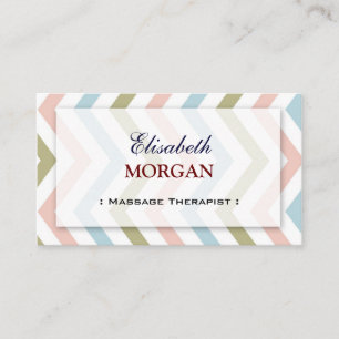 Groupon - Massage Therapist Graceful Chevron Business Card