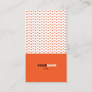Groupon Modern Elegant Orange Pattern Business Card