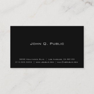 Groupon - Simple Plain Black Business Card