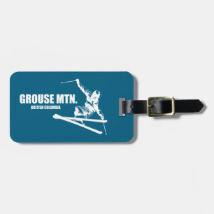 Grouse Mountain British Columbia Skier Luggage Tag