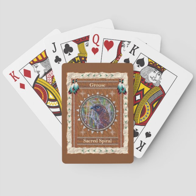 Grouse Sacred Spiral Energy Playing Cards (Back)