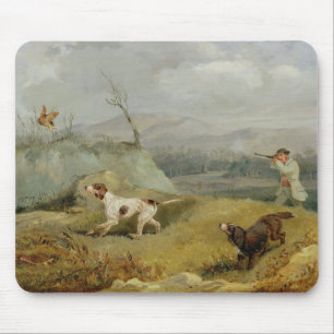 Grouse Shooting (oil on canvas) Mouse Mat