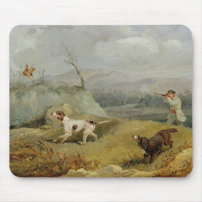 Grouse Shooting (oil on canvas) Mouse Mat (Front)