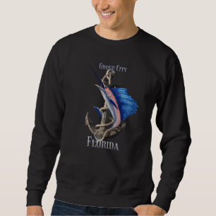 Grove City Florida Swordfish Marlin Ocean Fishing Sweatshirt