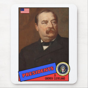 Grover Cleveland Baseball Card Mouse Mat