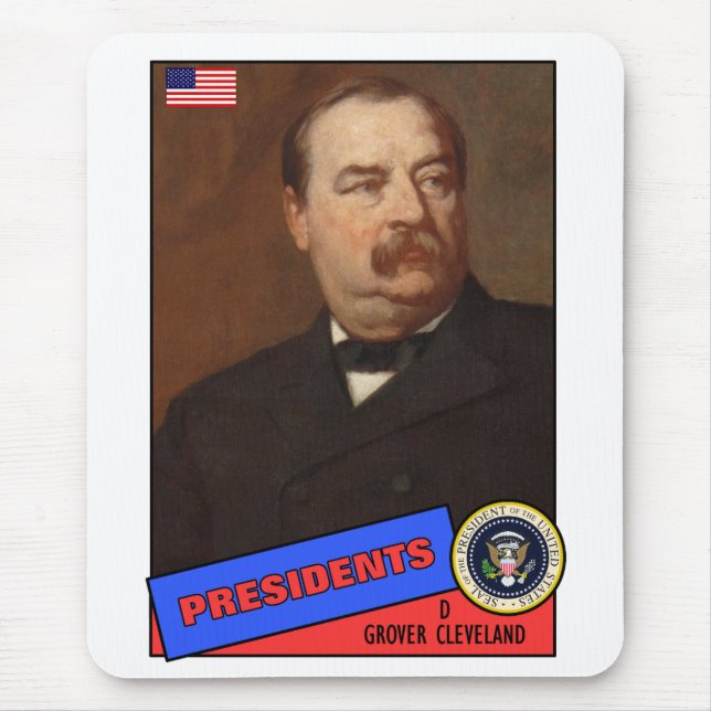Grover Cleveland Baseball Card Mouse Mat (Front)