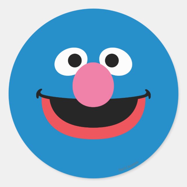 Grover Face Art Classic Round Sticker (Front)