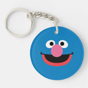 Grover Face Art Key Ring