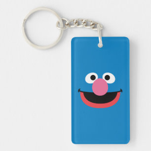 Grover Face Art Key Ring