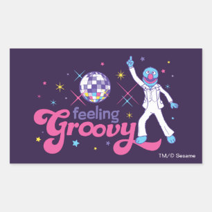 Grover   Feeling Groovy Rectangular Sticker