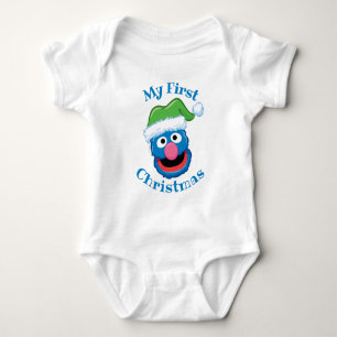 Grover First Christmas Holiday Baby Bodysuit