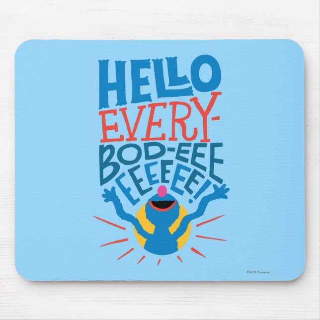 Grover Hello Mouse Mat (Front)