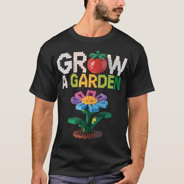 Grow A Garden Candy Fruit Gamer Building Block Lov T-Shirt (Front)