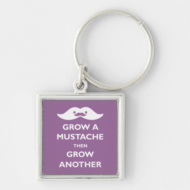 Grow a Moustache Key Ring (Front)
