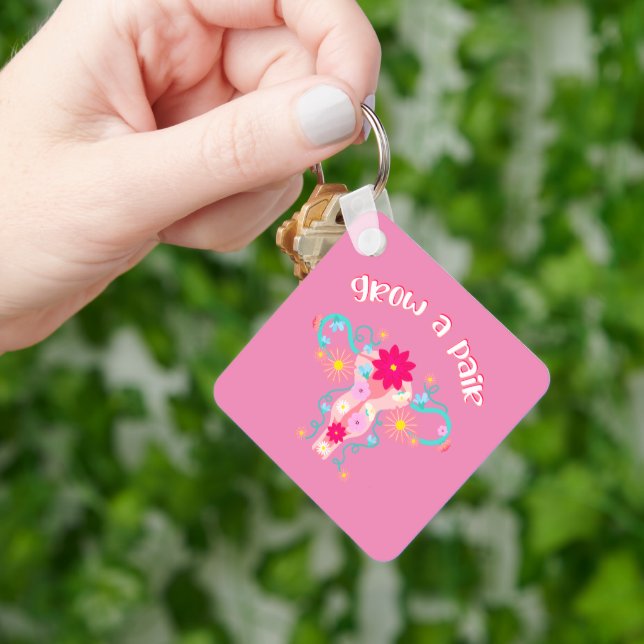 Grow A Pair - Feminist Empowered Women's Rights Key Ring (Hand)