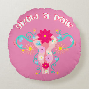 Grow A Pair - Feminist Empowered Women's Rights Round Cushion