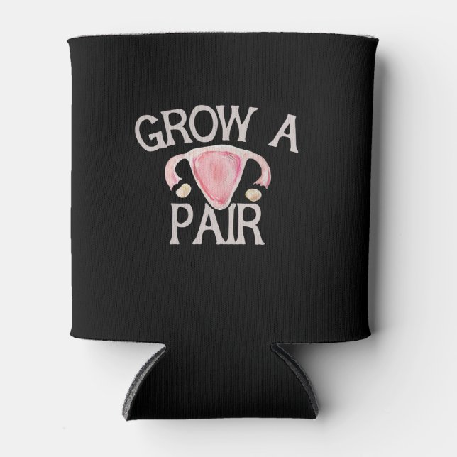 grow a pair uterus humour can cooler (Front)