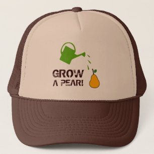 Grow a Pear! funny rebus humour (-more colours) Trucker Hat