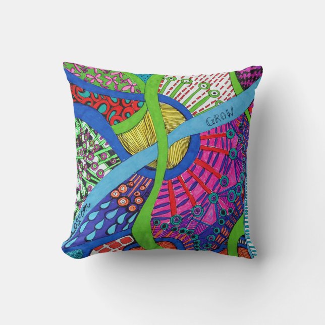 grow and blossom pillow (Front)