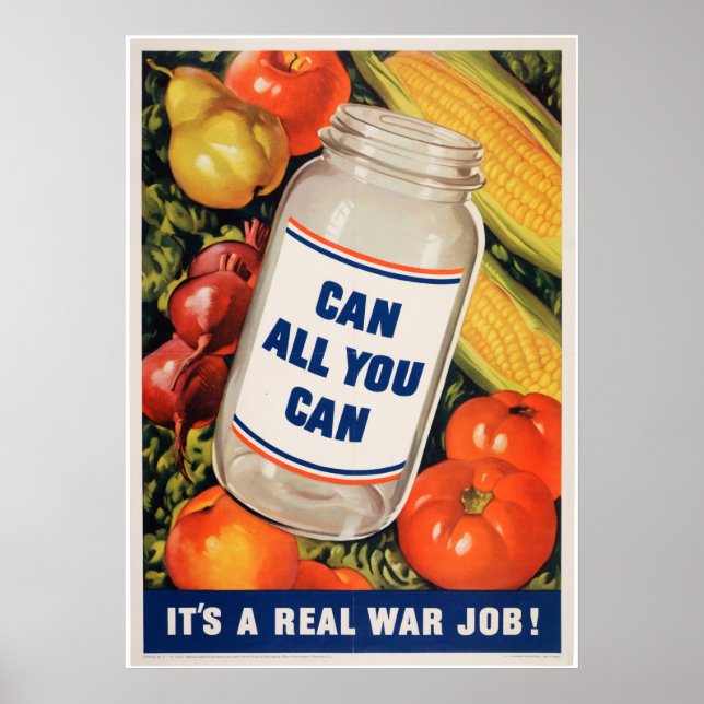 Grow and can your own produce poster (Front)