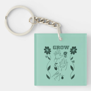 Grow - ASL Design Key Ring