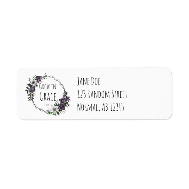 Grow in Grace Address Labels (Front)