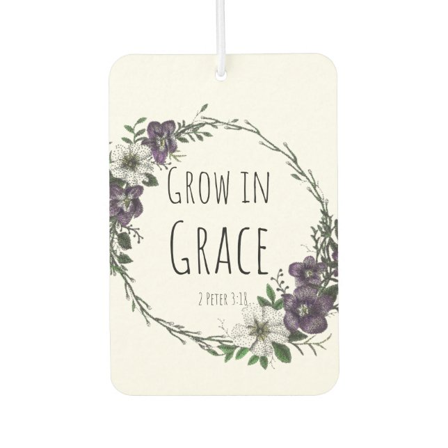 Grow in Grace Air Freshener (Front)