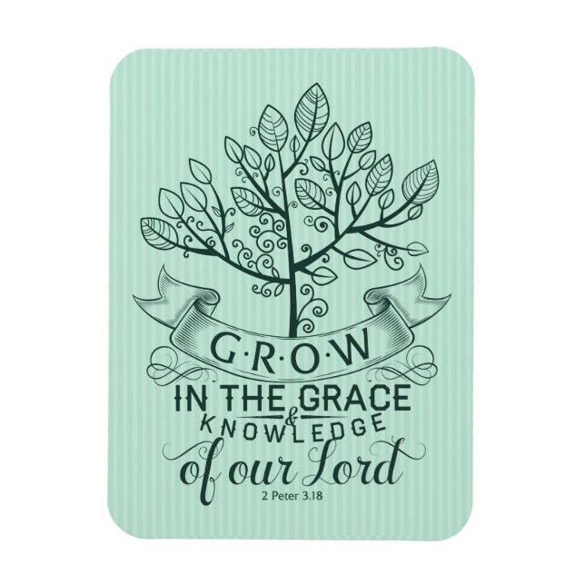 Grow in Grace Bible Verse Photo Magnet (Vertical)