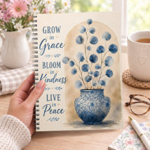 Grow in Grace Bloom in Kindness Blue Floral