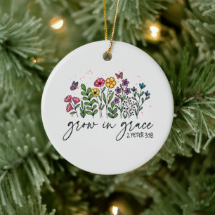 Grow in Grace Ceramic Tree Decoration