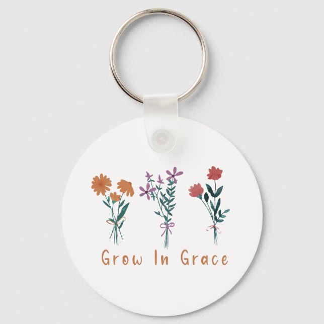 Grow in Grace Christian KeyChain (Front)