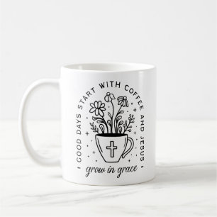 Grow in grace coffee and Jesus Christian quotes Mug