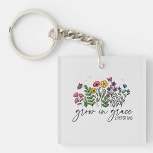 Grow in Grace Key Ring
