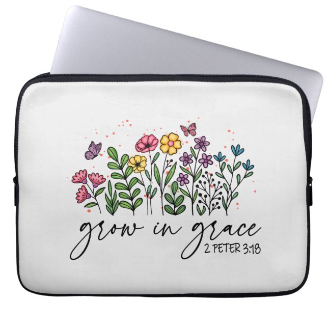 Grow in Grace Laptop Sleeve (Front)